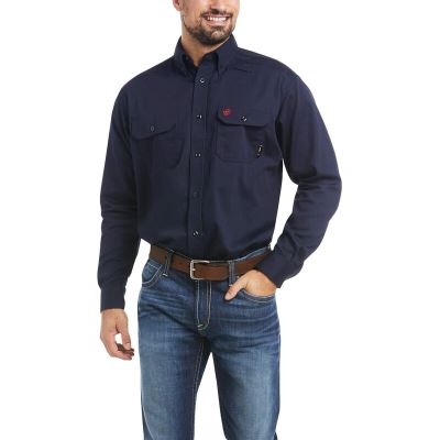 Ariat Work: FR Solid Camisa Hombre - Azul Marino (OWGMR1802)